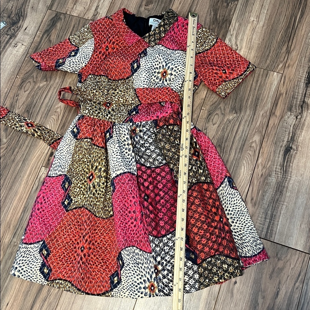Anthropologie Doreen Mashika Legend & Song Dutch Wax Pili Dress Sz 2 Multicolor - Picture 8 of 13